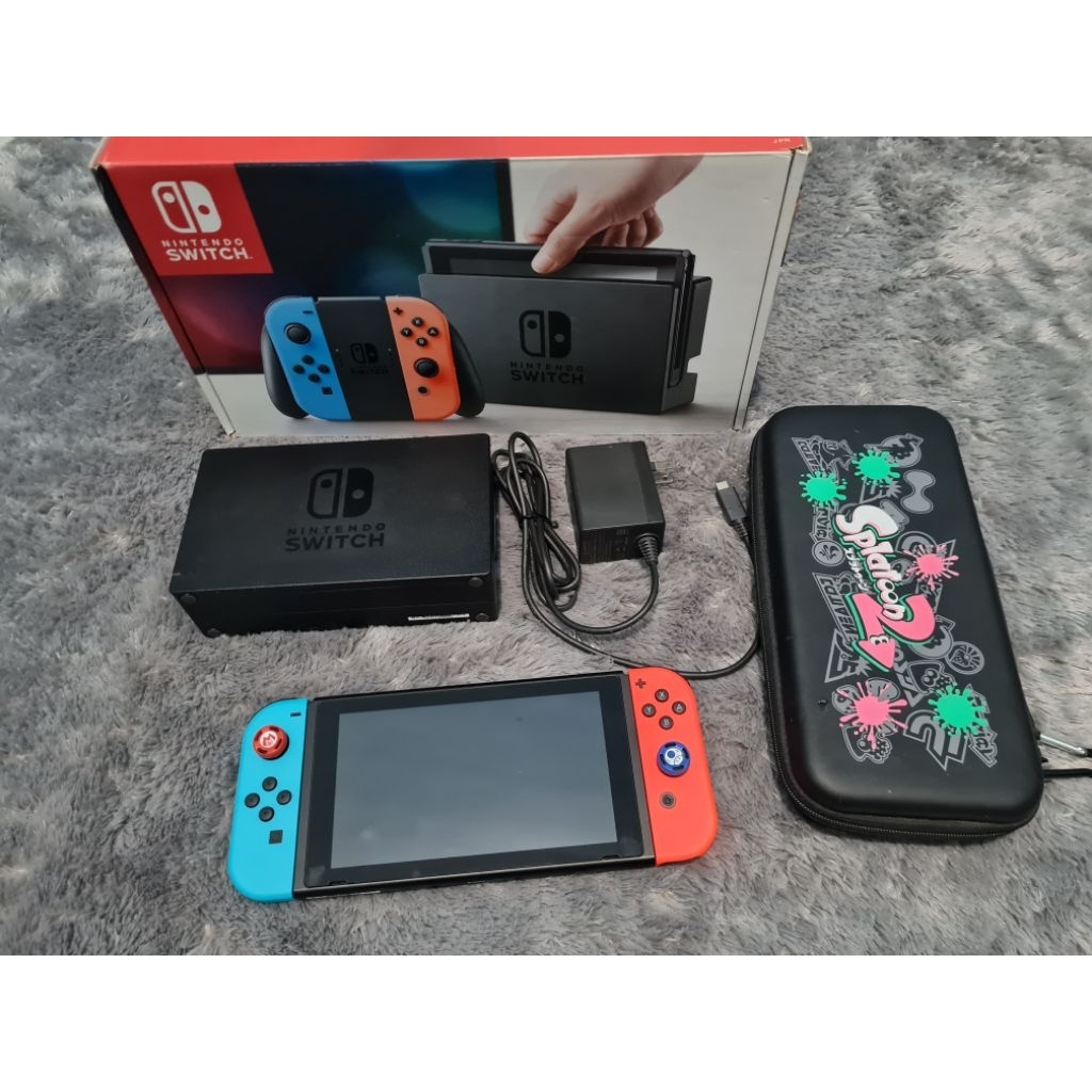 NINTENDO SWITCH V1 OFW FULLSET SECOND FREE TRAVEL POUCH