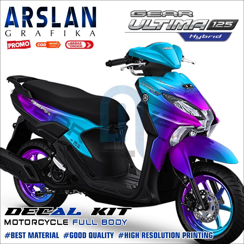 Decal Yamaha Mio Gear 125 Ultima 2025 Full Body Aksesoris Motor Variasi Terbaru Bunglon bisa COD