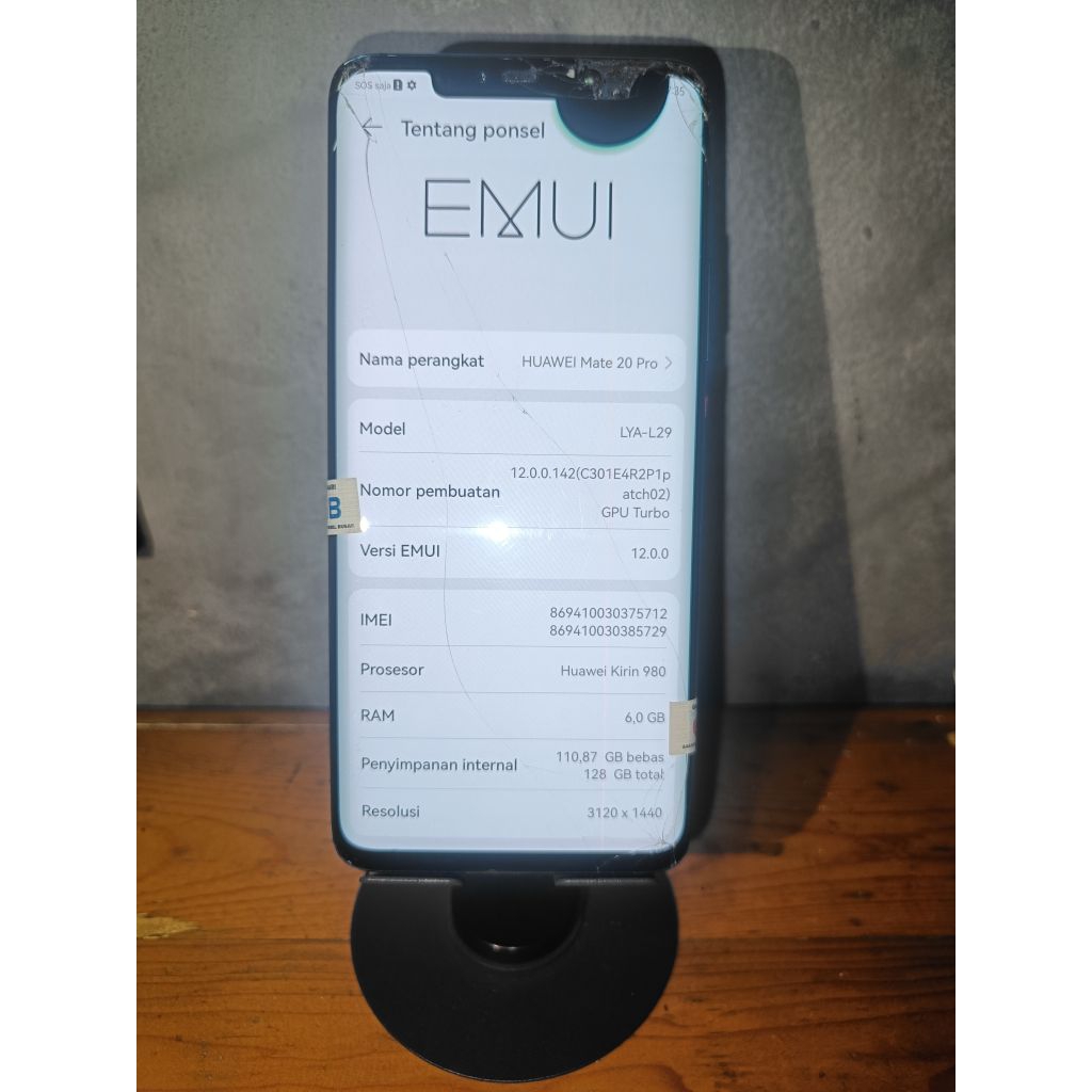 Huawei Mate 20 Pro. RAM 6/128 GB. Resmi Indonesia