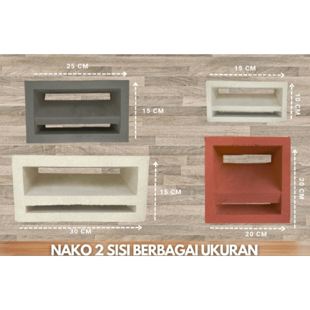 Roster beton motip nako10x20cm nako20x20cm nako15x25cm nako15x30cm dua sisi roster merah roster puti