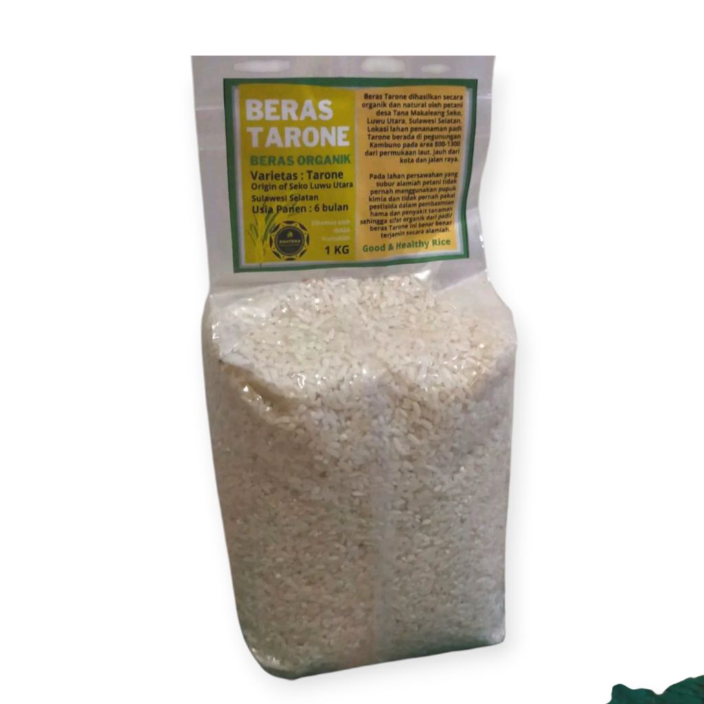 

Beras Tarone 1 kg Beras Organik Putih Seko Luwu Utara