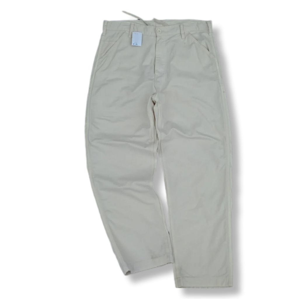 UNIQLO CARPENTER CREAM LONG PANTS | CELANA PANJANG | CLWM