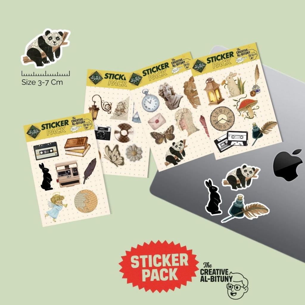 

Sticker Pack - Vintage Aesthetic | Stiker Scrapbook Journal Retro