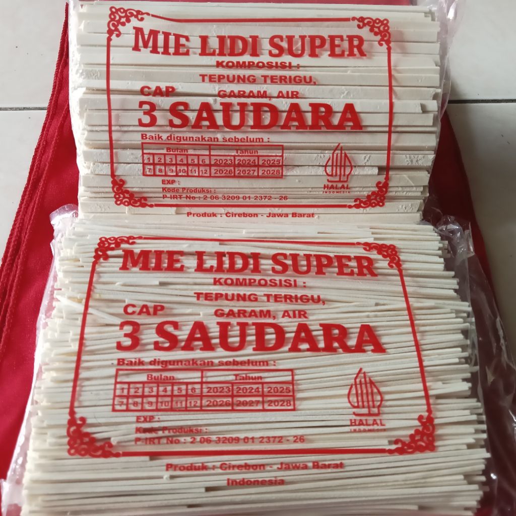 

Mie Lidi 3 Saudara/mie lidi mentah 500gram