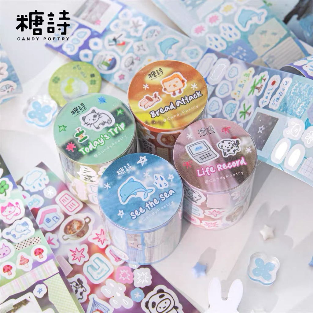 

sticker roll emoticon bread coffee sea dekorasi journal readystock B3614