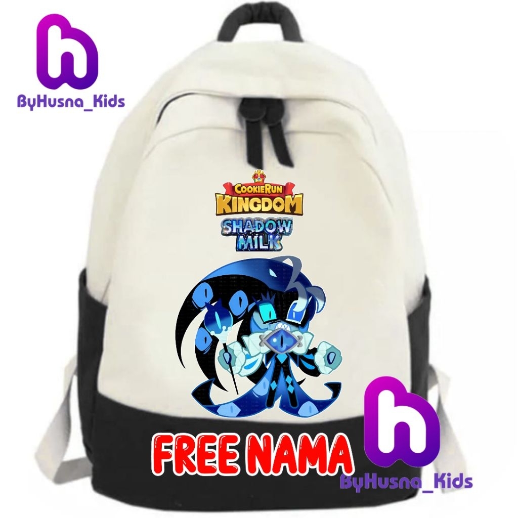 TAS RANSEL ANAK KARAKTER MILK COOKIE SHADOW COOKIE RUN KINGDOM MILK COOKIE FREE NAMA