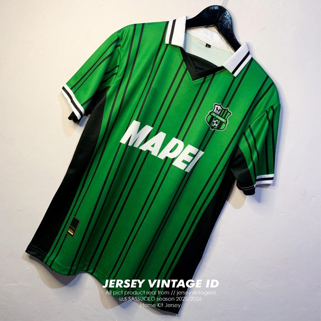 Jersey Sassuolo 2025-2026 Home  | Home Lengan Pendek | Jersey Sassuolo Vintage Retro | Jersey Bisa C