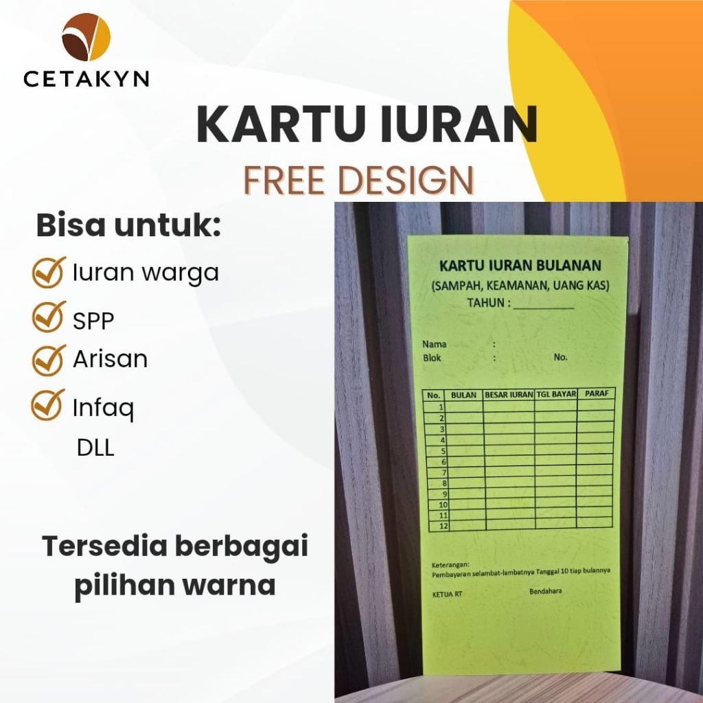 

KARTU IURAN BAYARAN SPP INFAQ BULANAN FREE DESIGN