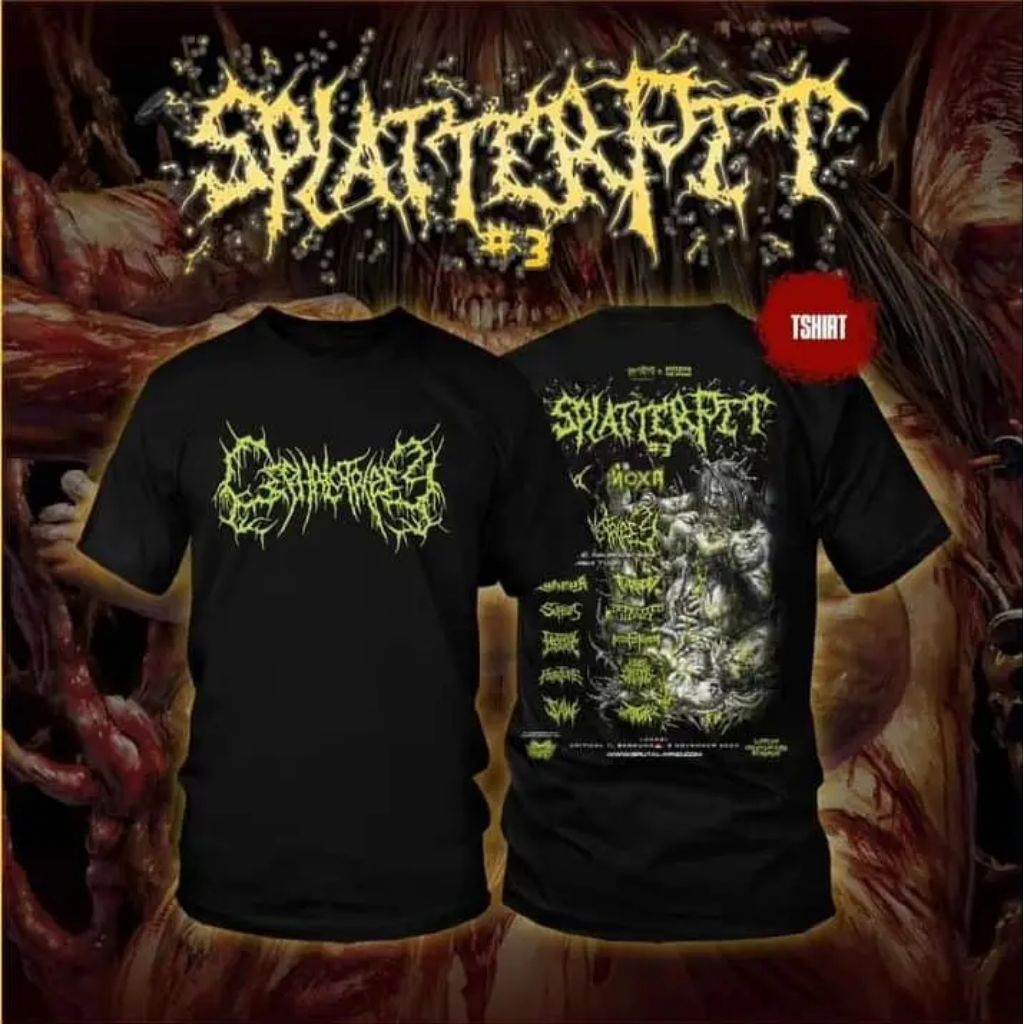 CEPHALOTRIPSY - SPLATTER PIT 3 GREEN  LOGO|  TSHIRT DISTRO | T-SHIRT BAND METAL ORIGINAL | TSHIRT DE