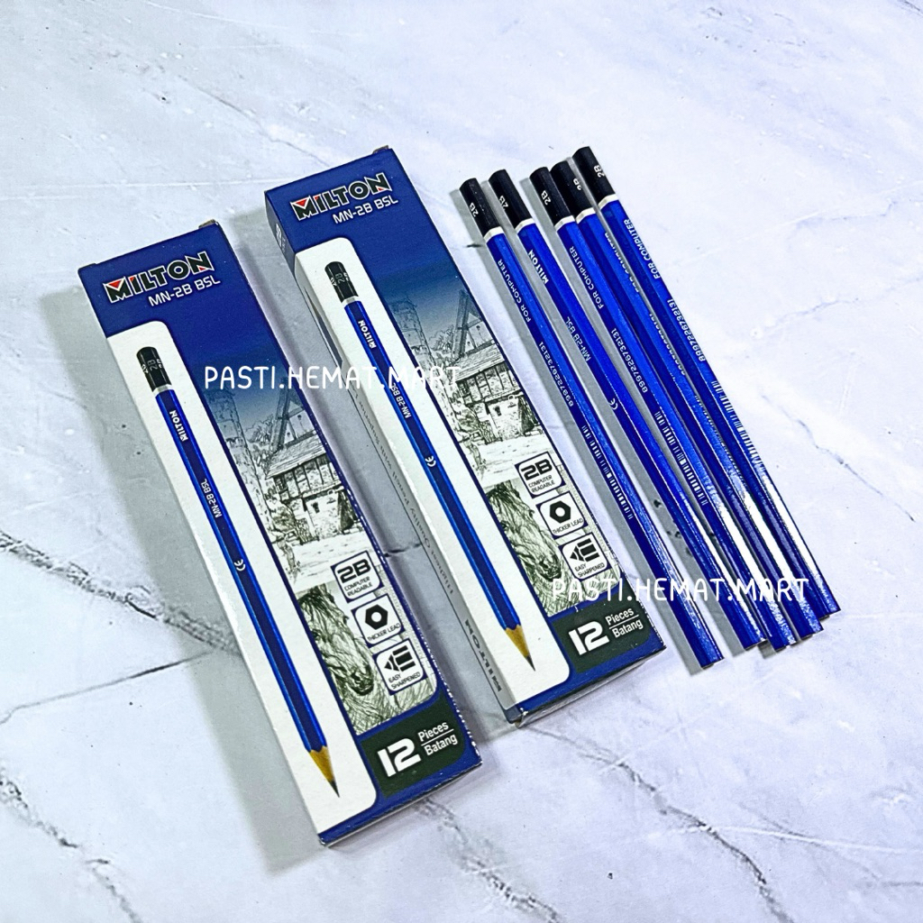 

PENSIL 2B HONEY / MILTON | 3 - 12 PCS | Warna Hitam, Ujian & Sekolah