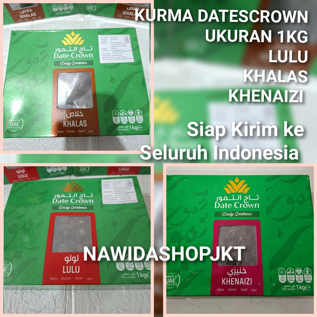 

Kurma Datescrown Khalas Lulu Khenaizi 1kg