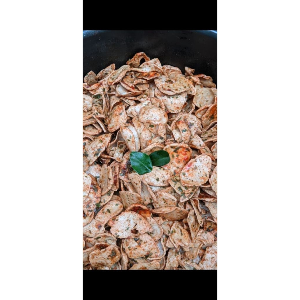 

Basreng pedas, original daun jeruk