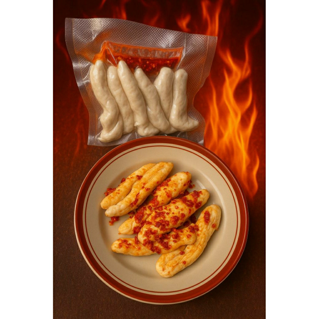 Otak2 ikan fres isi 10 + bumbu chili oil /Otak2 ikan /chili oil