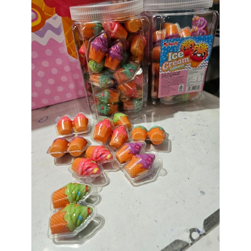

Permen Lunak 3D Bentuk DOUBLE ICE CREAM isi 30 pcs