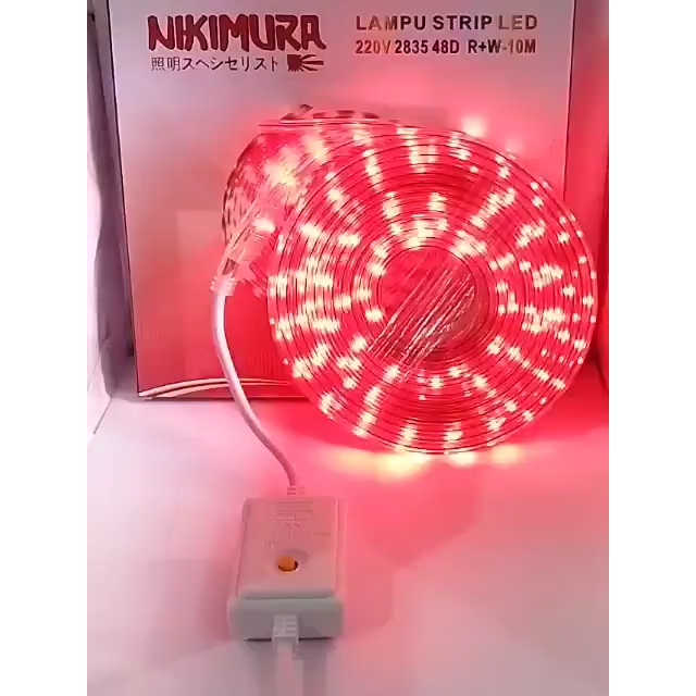 Lampu LED Strip Selang 10 meter / 10 Y Merah Putih