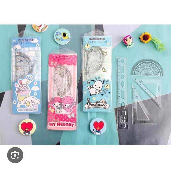 

Set Penggaris Karakter Sanrio (Cinnamoroll / My Melody / Pochacco)