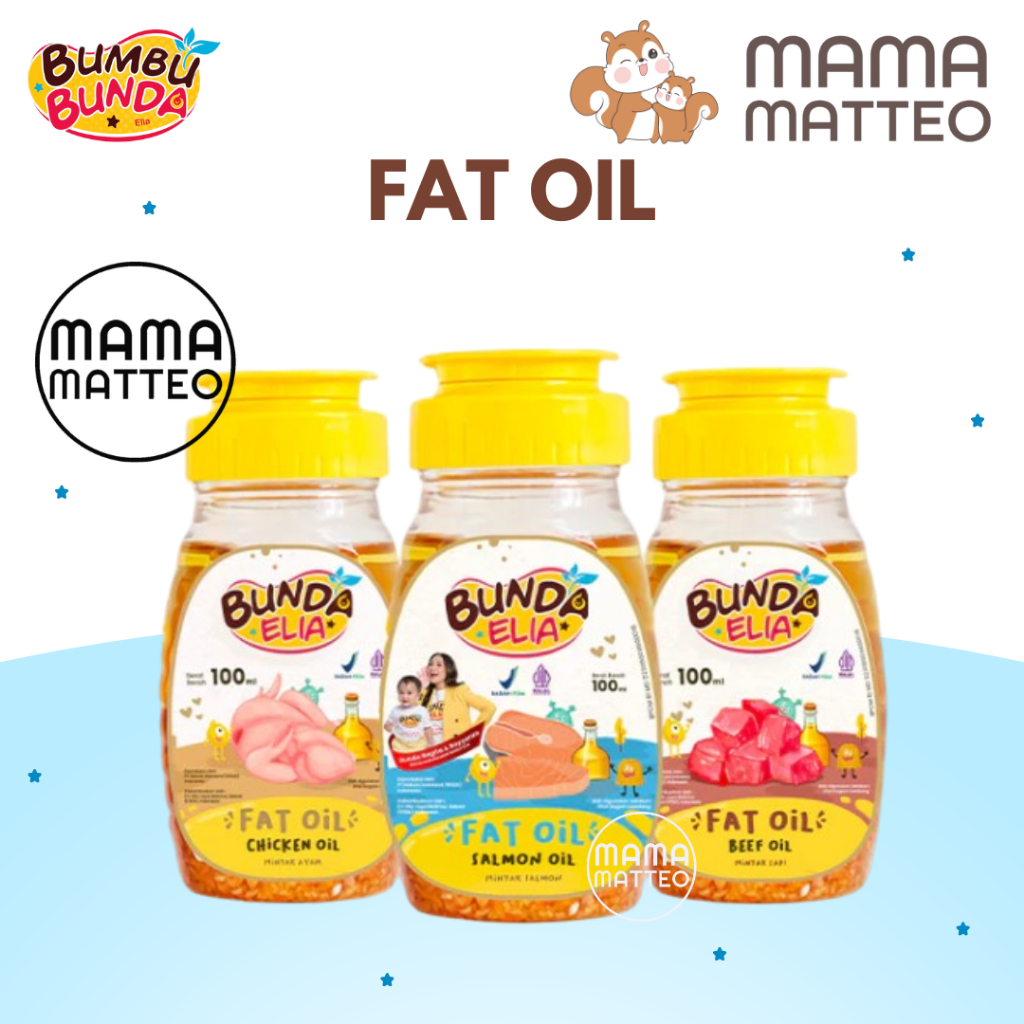 

BUMBU BUNDA BY ELIA Fat Oil 100ml / Minyak Lemak MPASI / Sapi Beef Salmon Ayam Chicken / BANDUNG