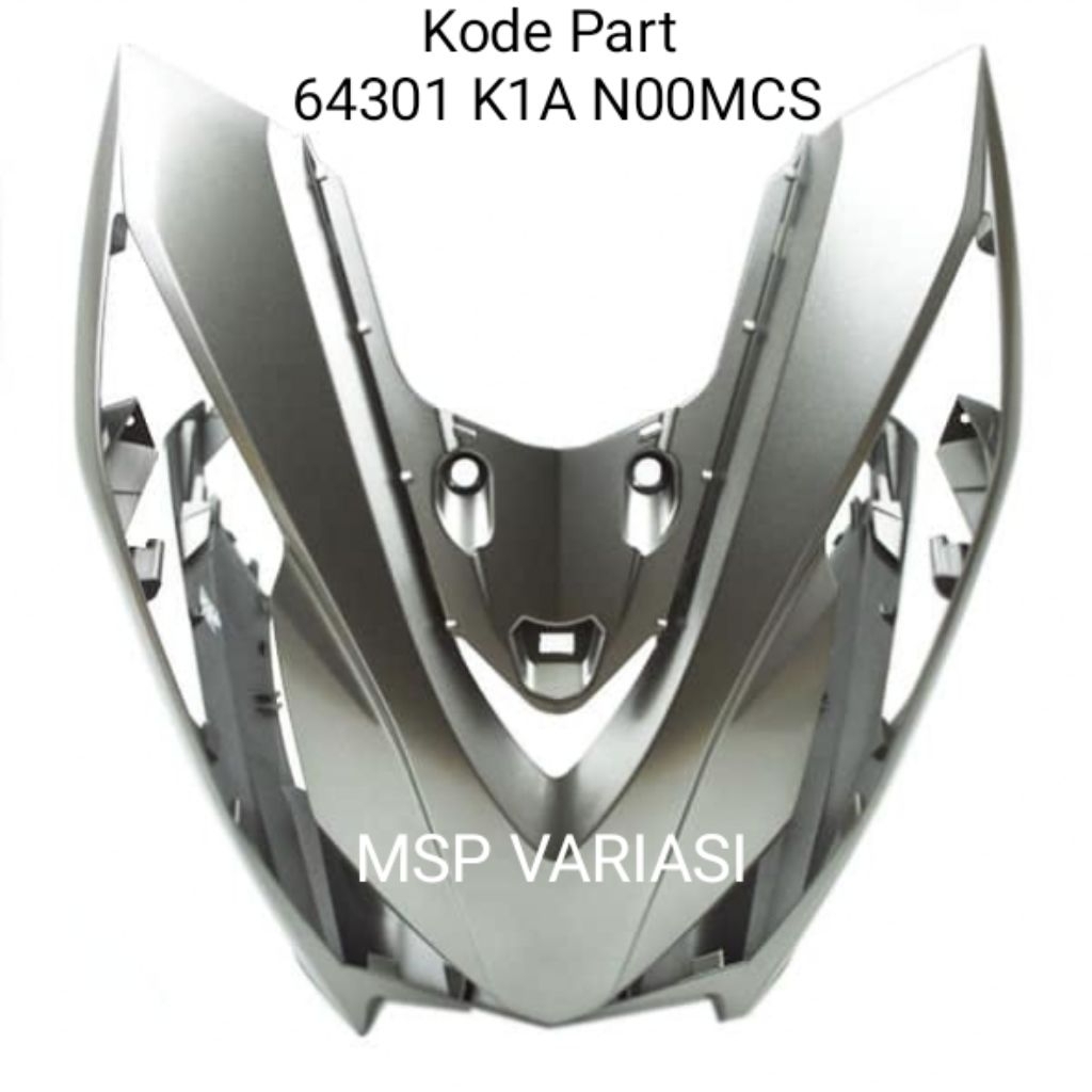 Original AHM 64301 K1A N00MCS Cover Depan Silver Honda BeAT K1A
