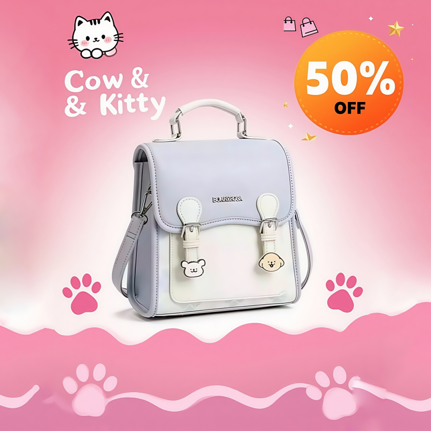 Tas Ransel Kecil Wanita 2025 Model Baru Desain Unik Ala Korea Gaya Trendy Backpack