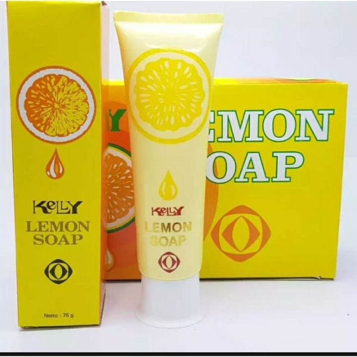 Kelly Lemon Soap Sabun Wajah Pencerah Kulit Mengurangi Minyak & Jerawat 75g