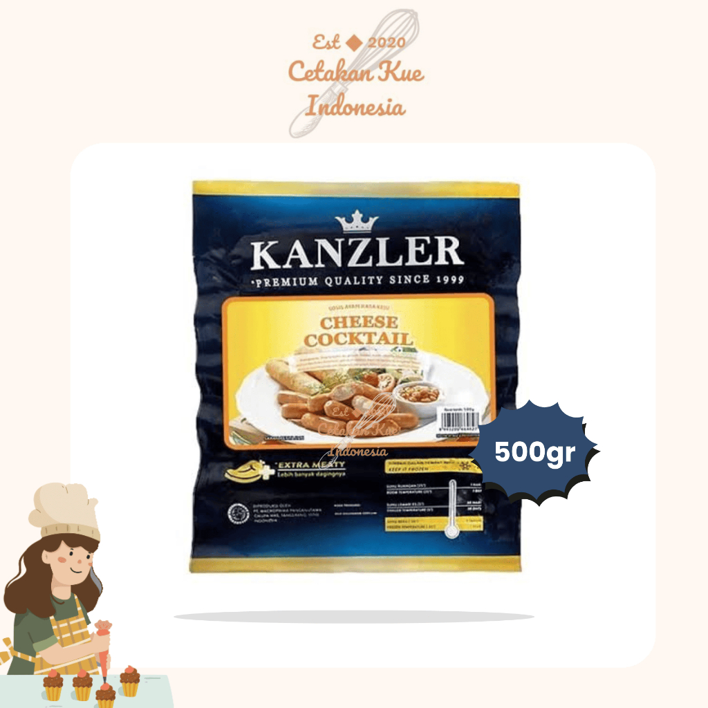 

{CKI} KANZLER CHEESE COCTAIL SAUSAGE EXTRA MELT 500GR | Frozen Food Kanzler Cheese Coctail Sausage 500gr