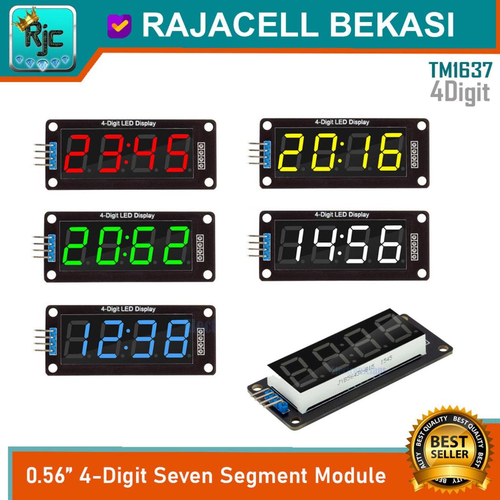Module Seven Segment 4-Digit 0.56" TM1637 LED 7-Segment Display RGBYW