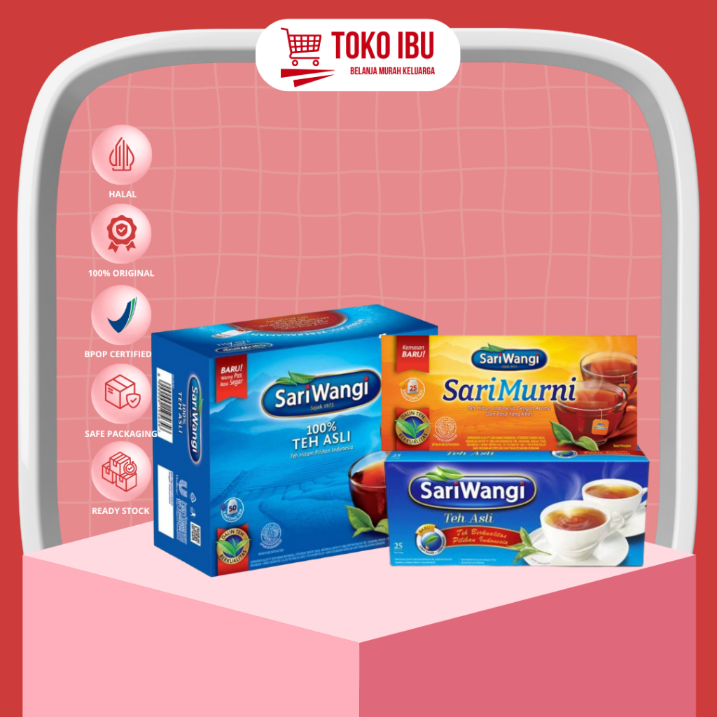 

Teh Celup SariWangi - SariMurni / Teh Celup Hitam Asli Isi 25's - 50's