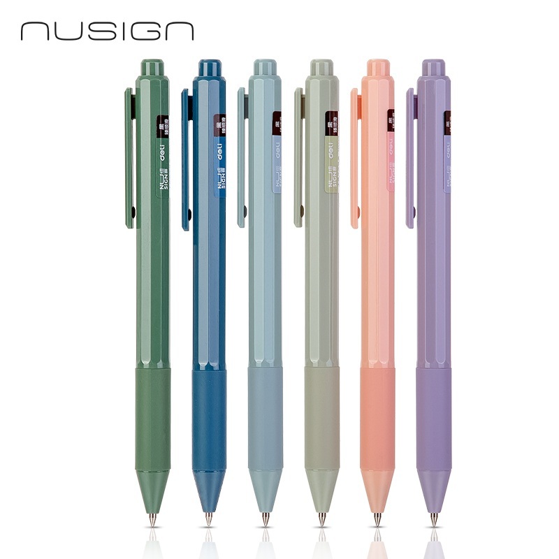 

Deli Nusign Gel Pen / Pulpen Gel Cetek 0.5mm Tinta Hitam Warna Pastel NS559