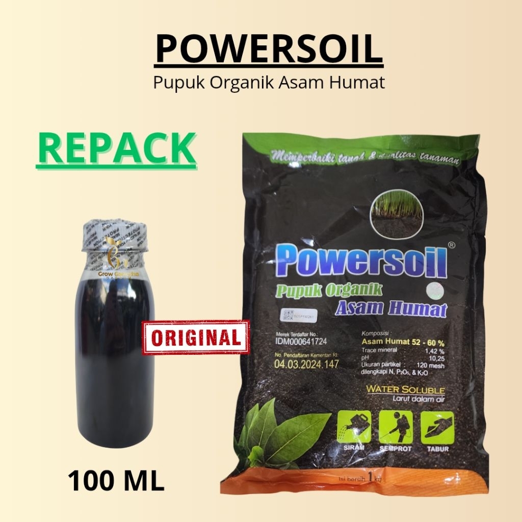 POWERSOIL || PUPUK ORGANIK ASAM HUMAT || REPACK || 100 ML