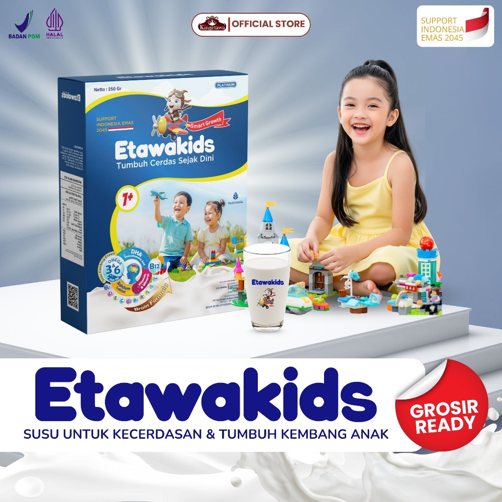 

Susu Etawa Anak Cerdas Etawakids Platinum Formula DHA Omega untuk Tumbuh Kembang Optimal 1 Box