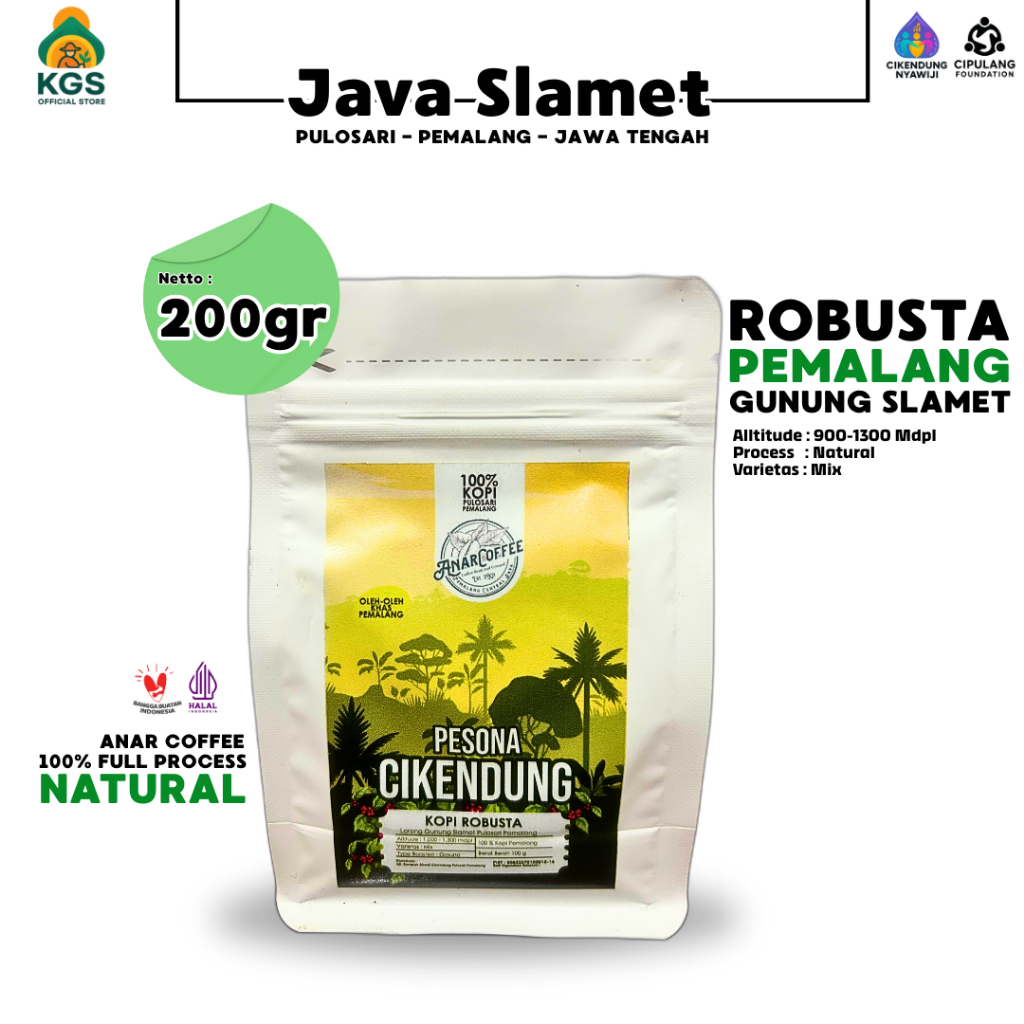 

KOPI BUBUK MURNI ROBUSTA 200gr | ANAR COFFEE | KOPI CIKENDUNG | KOPI PULOSARI | KOPI PEMALANG