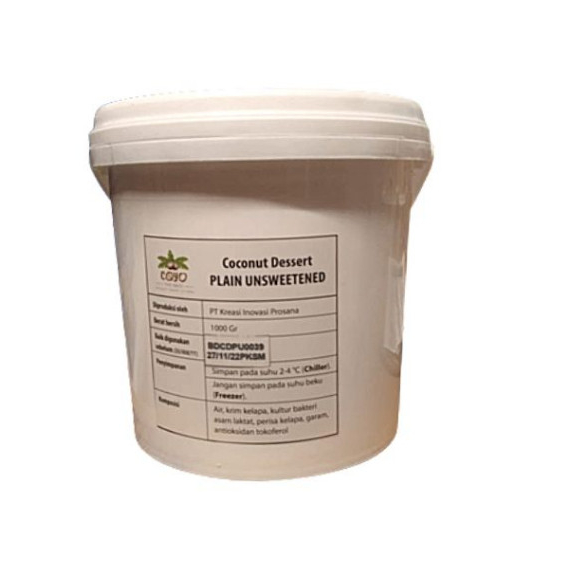 

Vegan Coconut Yogurt - Unsweetened Plain 1 Kg