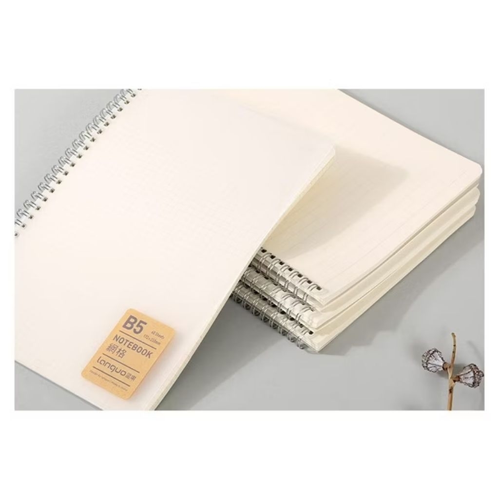 

CLEAR COVER SPIRAL NOTEBOOK GRID B5