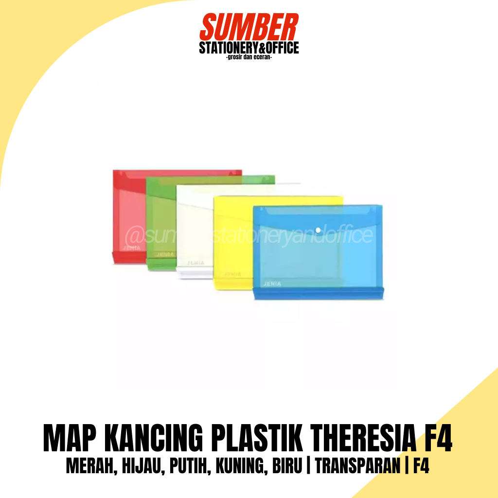 

Map Kancing Theresia F4 (MK-T) - Organizer Plastik Anti Air - Folder Arsip [1 Pcs]