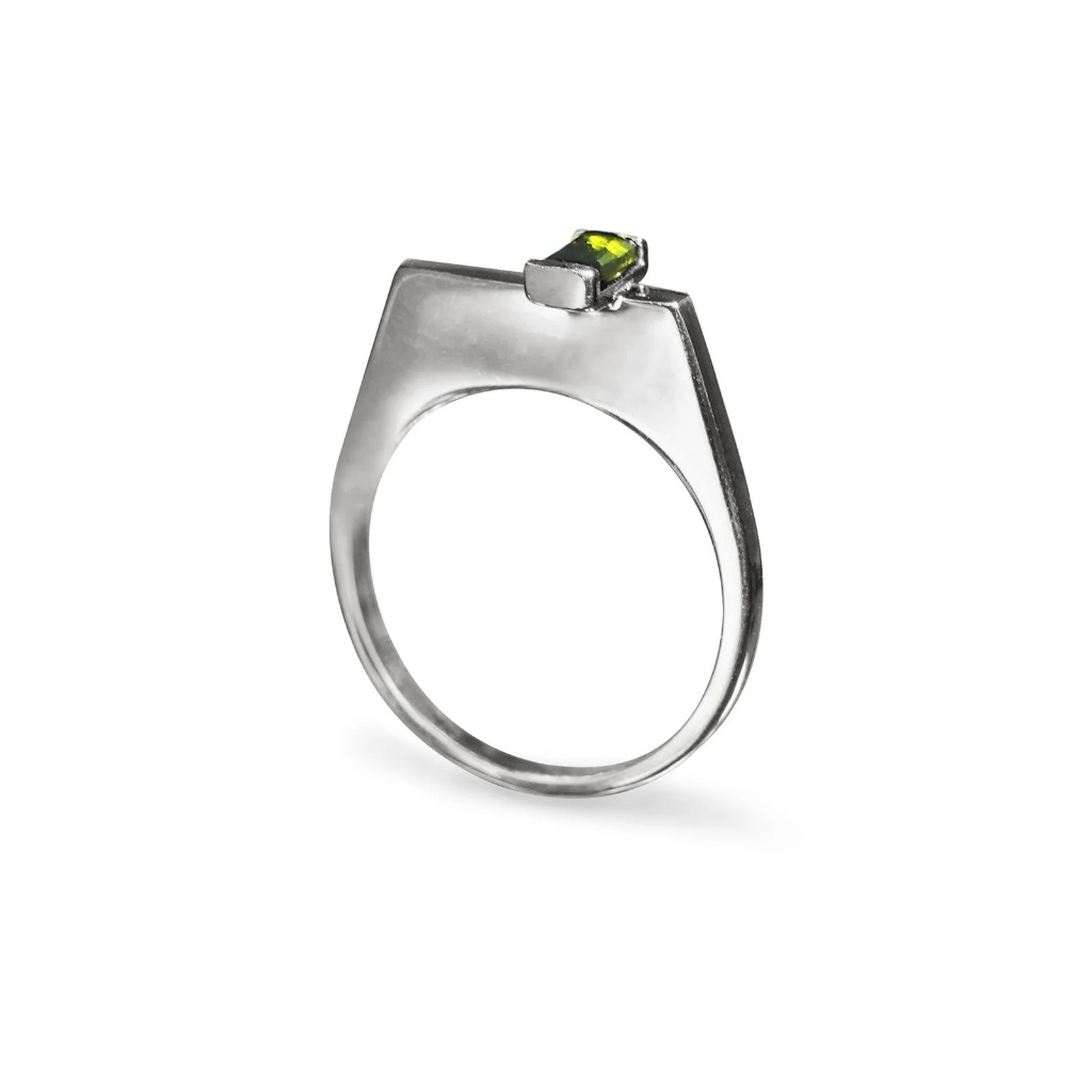 Octo Tourmaline Ring - Sterling Silver