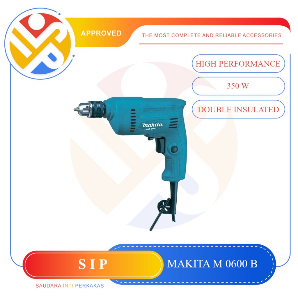 MAKITA Mesin Bor M0600B / Mesin Bor Makita 10MM / Mesin Bor Listrik / Mesin Bor Kayu & Besi