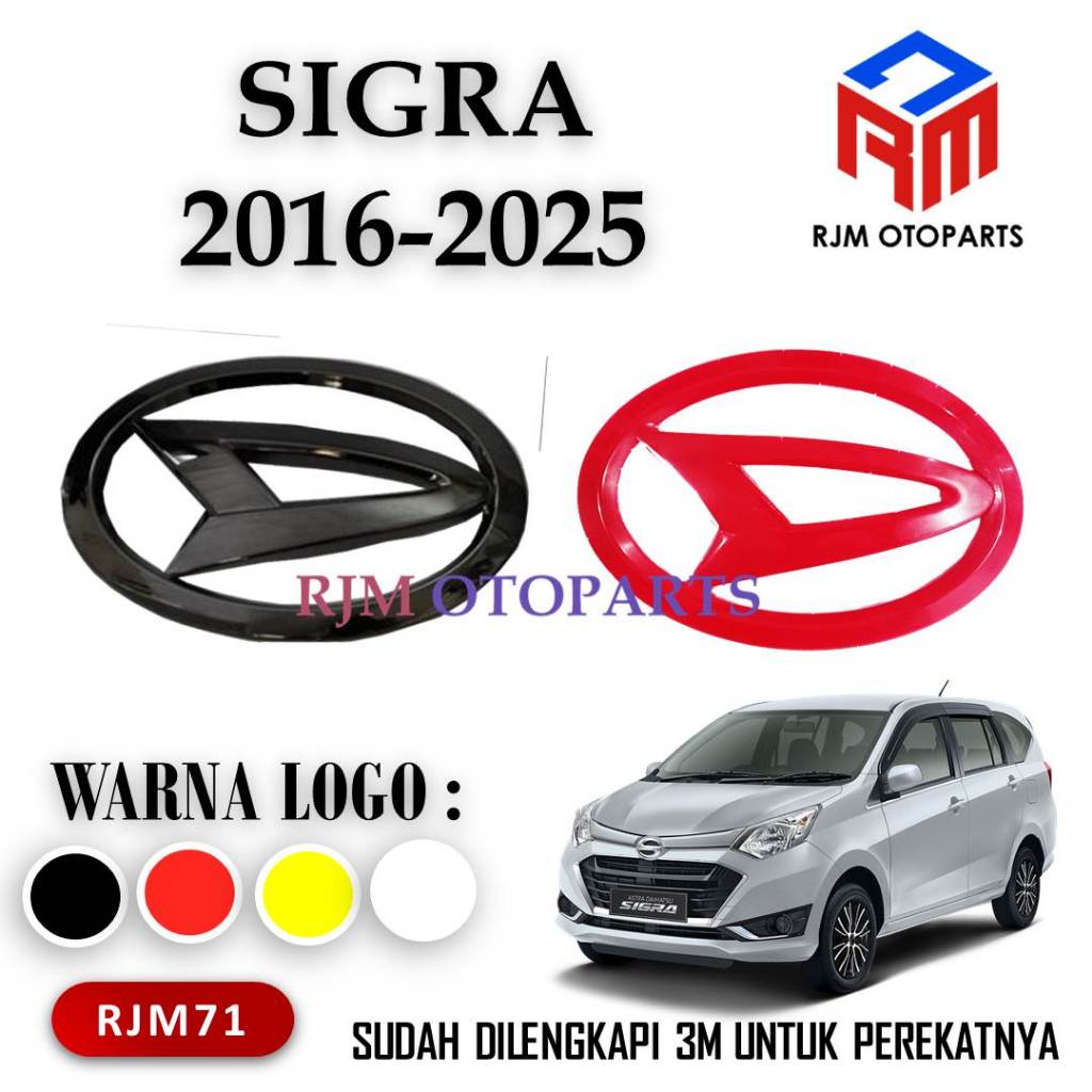 EMBLEM MOBIL LOGO DAIHATSU SIGRA 2016 - 2025 DEPAN BELAKANG - RJM71