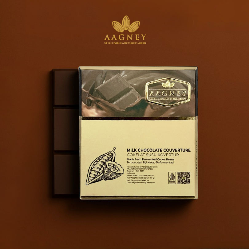 

Aagney Milk Chocolate Couverture 50gr | Cokelat Bali - Aagney Cocoa