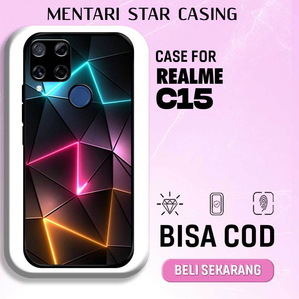 CASE REALME C15 - Softcase Premium Matte Hard Case - Case Glossy Motif CLAN ABSTRAK