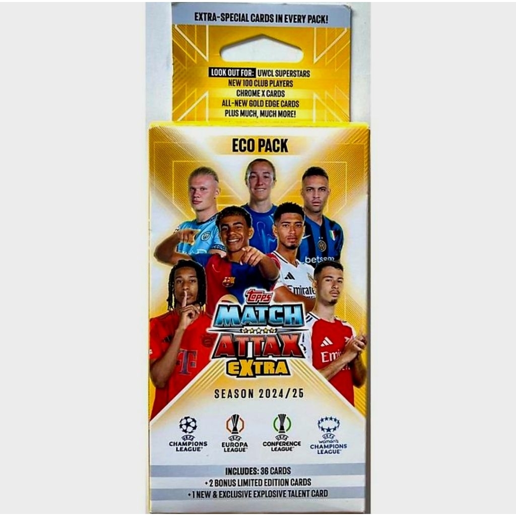 2024/2025 Topps Match Attax Extra UEFA Champions League Trading Cards (24/25) - Eco Pack