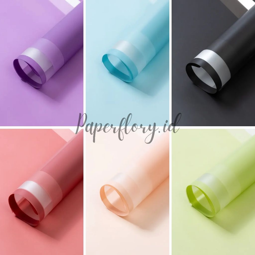 

[20 Lembar] cellophane wrapping Double Frame List Doff Paper