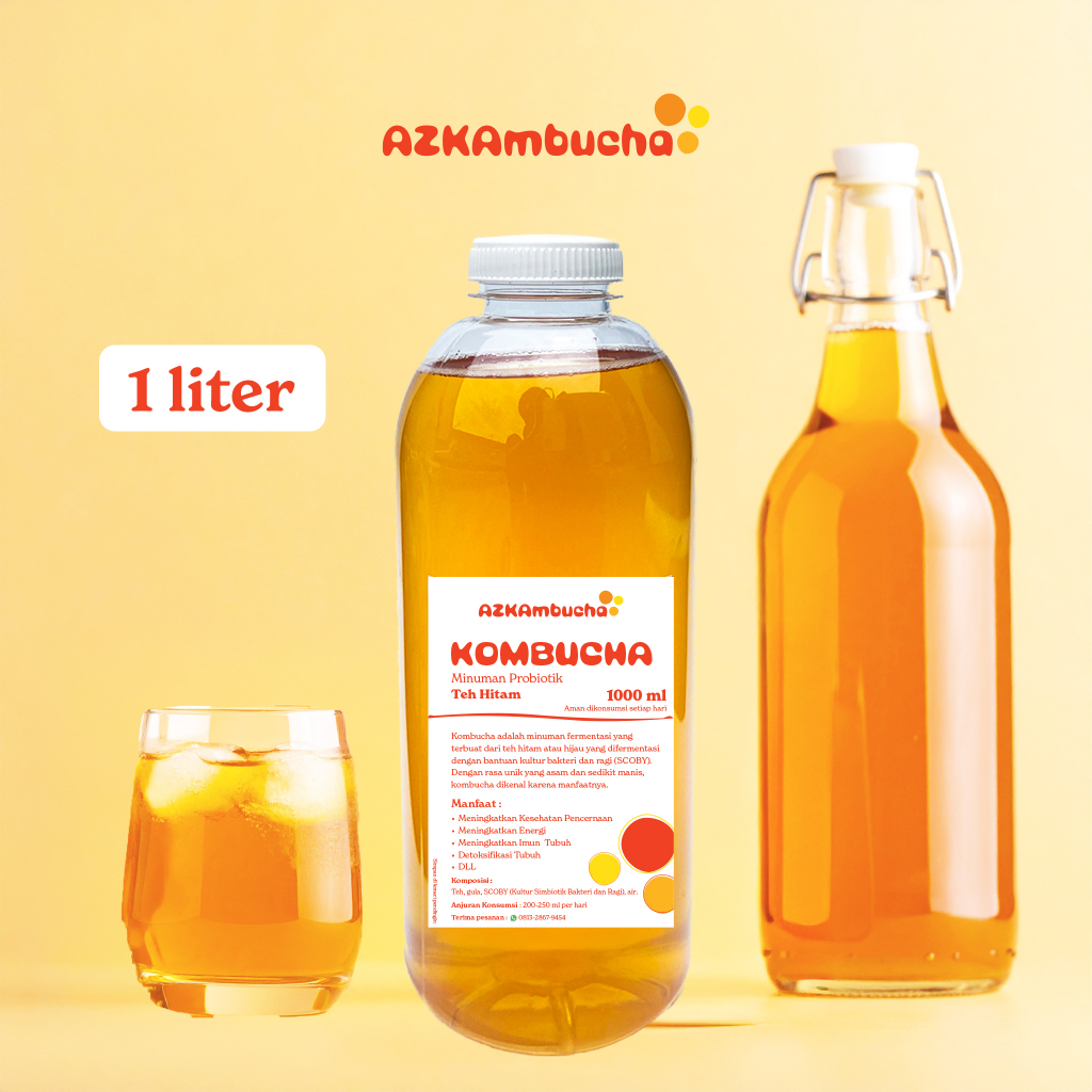 

KOMBUCHA ORIGINAL 1 Liter MINUMAN PROBIOTIK FERMENTASI