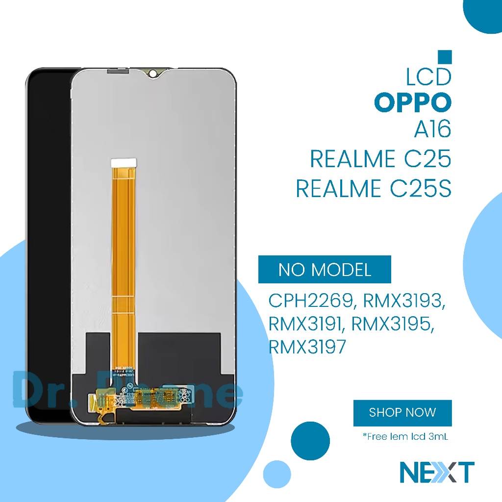 LCD Oppo A16 / LCD Realme C25 / LCD Realme C25S - Fullset Touch Screen