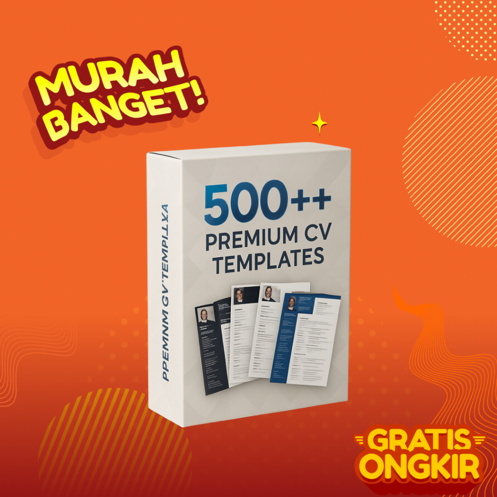 500++ Template CV Premium  | Cocok Fresh Graduate & Profesional | Murah + Gratis Ongkir