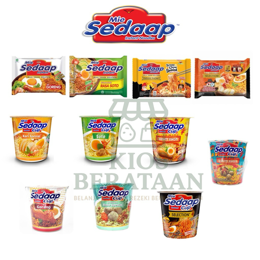 

Sedap Mie Instan Bungkus dan Sedap Cup | Tambahkan Bubble Wrap & Kardus di etalase satunya