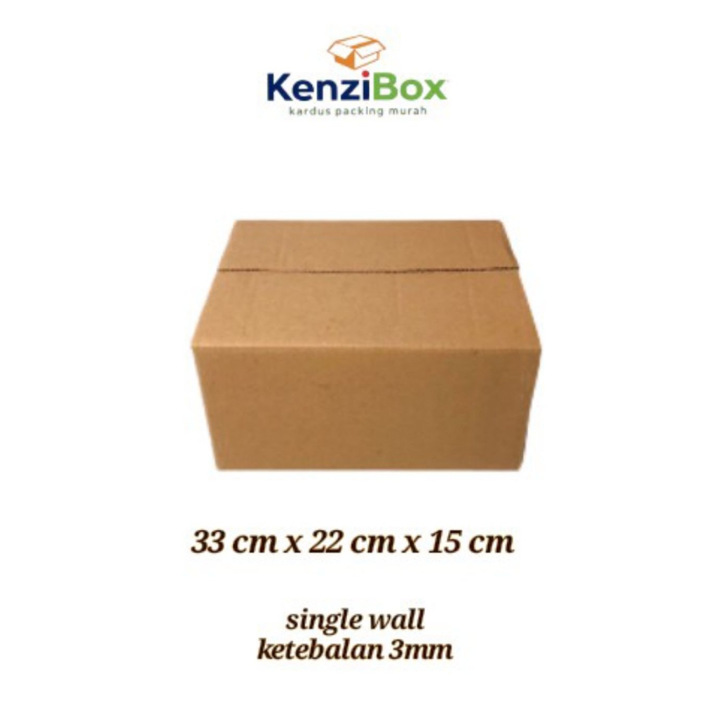 

kardus / karton / box uk. 33 x 22 x 15 cm single wall polos