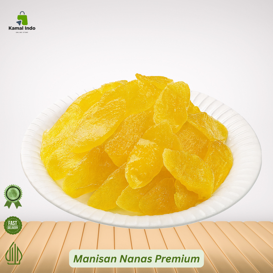 

Manisan Nanas Premium Impor | Dried Pineapple | Snack Sehat & Manis | 250g | 500g | 1kg