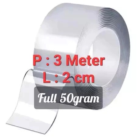 

Double Tape Super Isolasi Bening 2 Sisi Super Kuat Tanpa Bekas 3M
