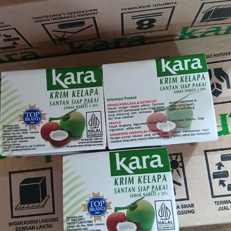 

Kara Krim Kelapa -Santan Siap Pakai 200 Ml ( 1 Dus )