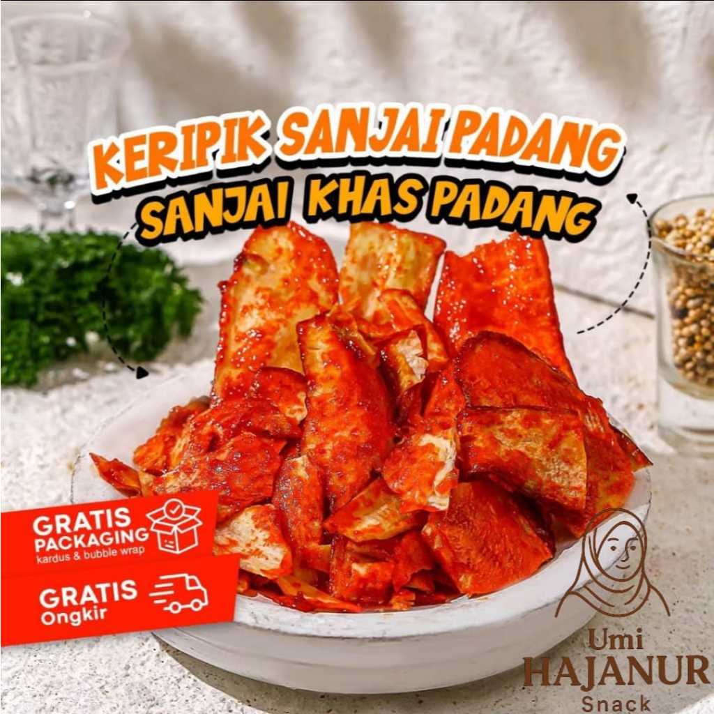 

KERIPIK SINGKONG SANJAI PADANG / SINGKONG BUMBU RUJAK PEDAS isi 1kg